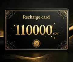 Recharge card, recharge 1000 get 100 free 110000 Coin